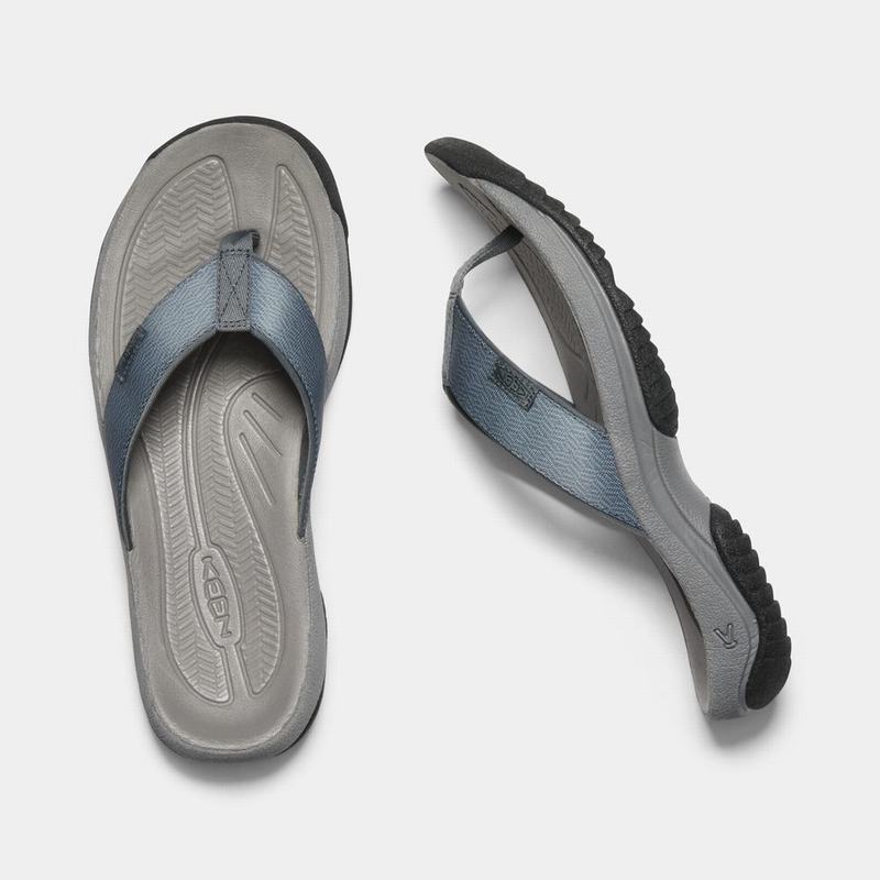 Keen Kona Flip II Mens Flip Flops Blue/Grey Stockists NZ (6720-SWRNP)